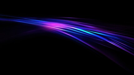 Vibrant Light Streaks on Black Background for Abstract Designs
