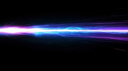 Abstract Light Beam Creating Colorful Vibrations on Black Background