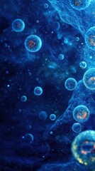 Obraz premium Abstract blue gradient background for scientific and medical themes