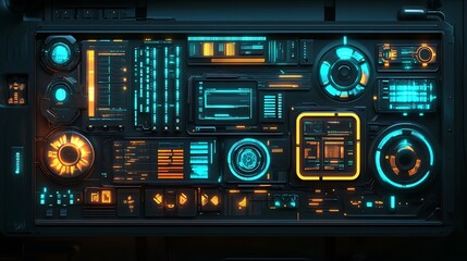 Obraz premium electronic components mounted on a board