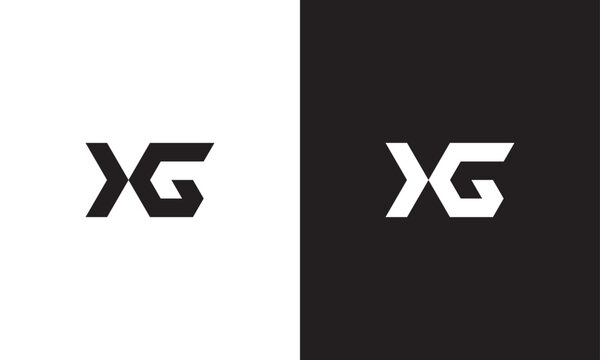 XG logo, monogram unique logo, black and white logo, premium elegant logo Vector