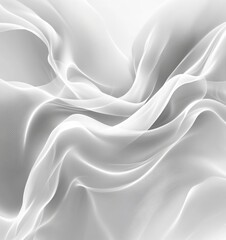 Fototapeta premium White Background with Smooth Abstract Lines, Generative AI