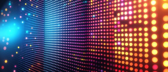 Naklejka premium A vibrant abstract light pattern with colorful glowing elements creates a bright and festive backdrop. Generative AI