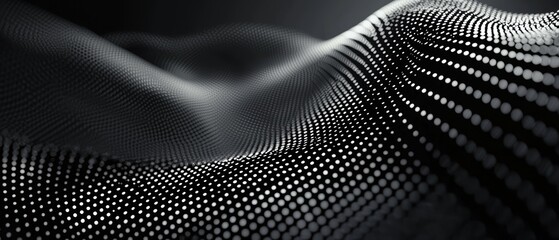 A black and white image of a person's body with a lot of dots. Generative AI