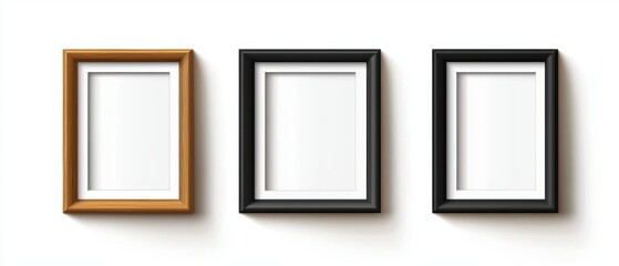 Three frames of different colors and sizes, one of which is black. Generative AI