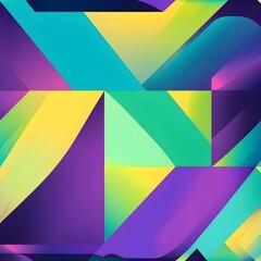 Fototapeta premium abstract contemporary illustration in a vibrant geometric design with colorful shapes