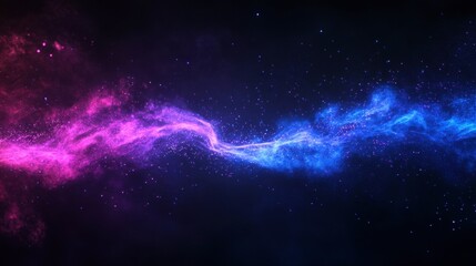 Obraz premium Vibrant Cosmic Dust and Stars in a Colorful Nebula Background