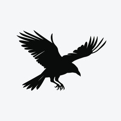 Obraz premium crow vector silhouette