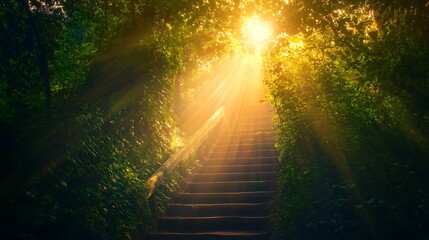 sunlight through the trees