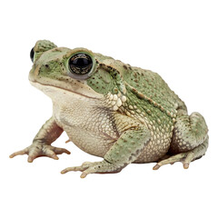 Obraz premium A Close-Up View of a Green and Tan Toad