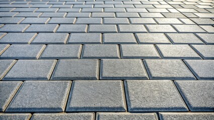 A Perspective View of a Textured Pavement Composed of Interlocking Rectangular Blocks Displaying a Subtle Gradient of Light and Shadow