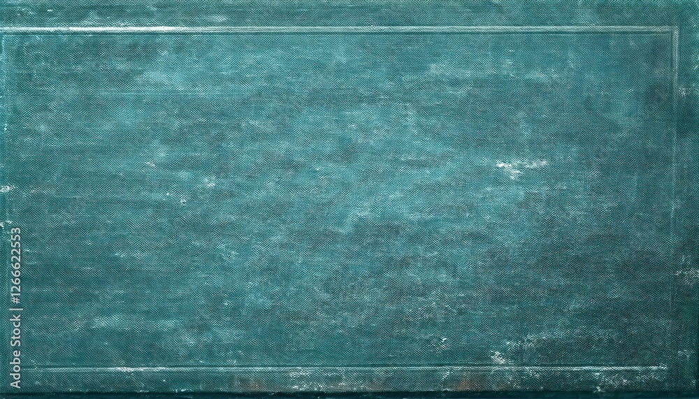 Poster textured turquoise fabric background with faded stains, perfect for vintage or rustic design project