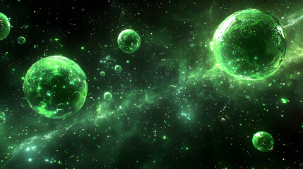 Fototapeta premium Abstract Space Bubbles