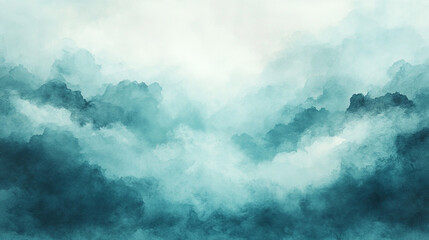 Pale gray blue green abstract watercolor drawing. Sage green color. Art background for design