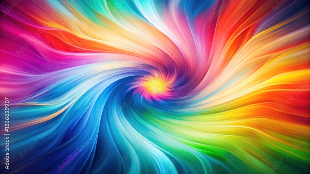Poster abstract swirling rainbow hues vibrant color vortex of dynamic energy and fluid motion