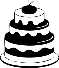 Hand Drawn Birthday Cake Illustration