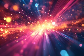 Obraz premium Abstract Digital Light Reflection Background, Generative AI