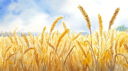 Fototapeta premium golden wheat field in summer