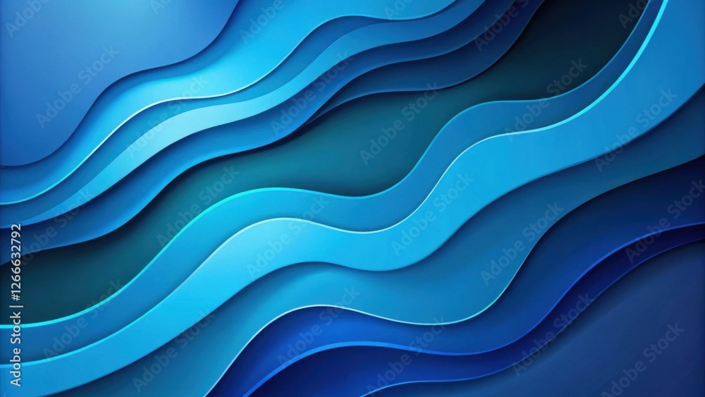 Leinwandbilder abstract blue waves a serene and stylish layered design featuring undulating curves and a soothing c