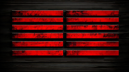 Abstract red rectangles on dark metal background