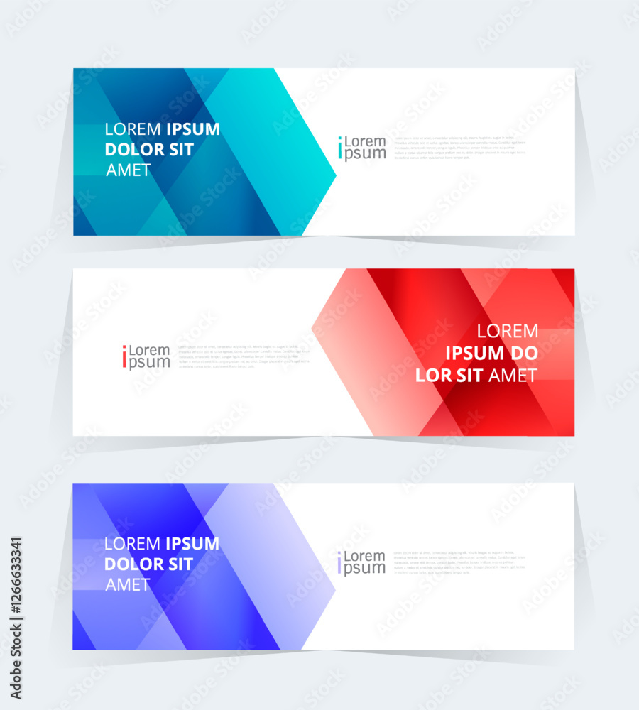 Poster geometric banner design with vector presentation template.