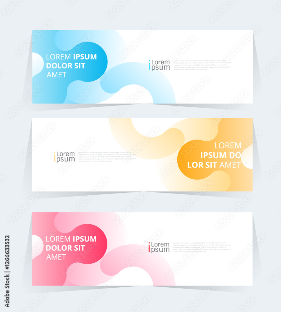 Poster geometric banner design with vector presentation template.