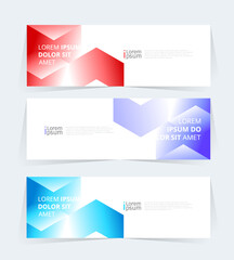 Geometric banner design with Vector presentation template.