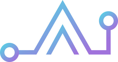 Ai icon minimal color