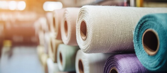 Essential cotton textile rolls for efficient apparel creation on machines.