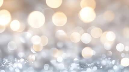 Soft Blurred Background with Bokeh Lights in Warm Tones