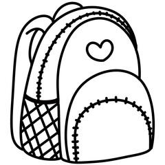 Outline school stuffs, back to school, teaching