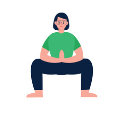 Garland yoga pose illustration