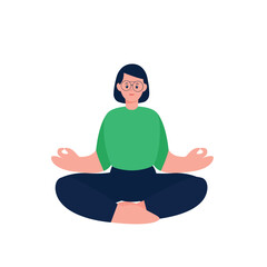 Lotus yoga illustration