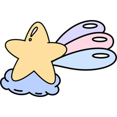 Colors and outlines Alien and  monster on the space 