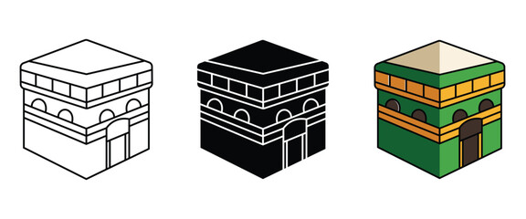 Kaaba in mecca. Islamic Architecture, Qibla, Mosques, and Religious Cultures. A Monument of Faith, Fasting, and Eid Mubarak Traditions in the Heart of the Muslim World. Fully scalable and customizable