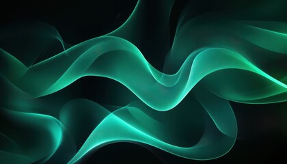 Obraz premium Abstract Teal Wave Background Design