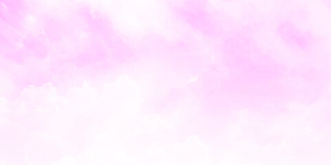 natural scenery background pink sky with bright white clouds and clear