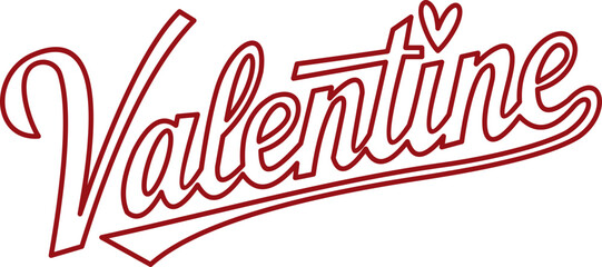 Line Valentine's Day Lettering