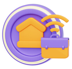 Online Work 3d illustration