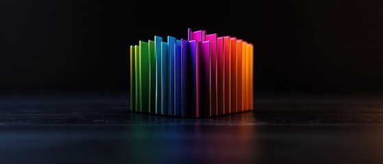 Obraz premium Colorful 3D Cube Abstract Design