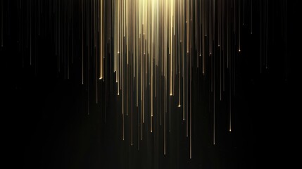 Golden lights are shining. Golden background with shiny stars and rays. abstract background