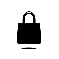 Shopping Bag Icon: A simple, yet elegant black silhouette of a shopping bag, subtly cast with a shadow, ideal for e-commerce, retail, and online shopping applications.  