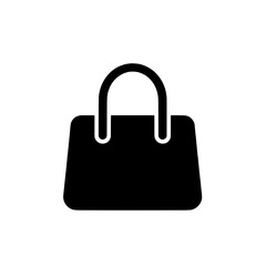Handbag Icon: A minimalist, bold silhouette of a classic handbag, perfect for creating stylish and modern designs for fashion websites, mobile apps, branding, and more.