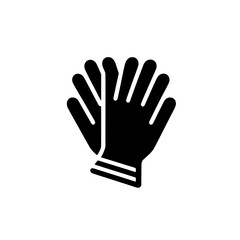 Black and White Gloves Icon: A simple yet powerful icon, representing the protective nature of gloves, suitable for use in a variety of applications.
