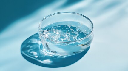 Artistic Experiment with Water in Petri Dish