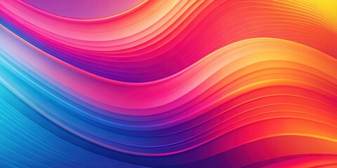 Obraz premium Vibrant Hues Flowing in Abstract Wave Pattern, Creating a Dynamic and Energetic Visual Composition