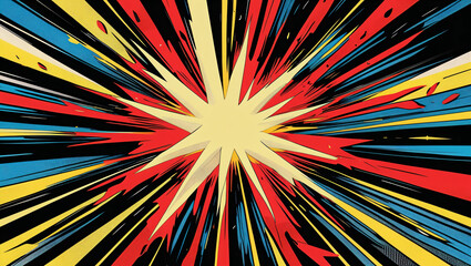 Fototapeta premium Abstract Comic Burst Effect Background