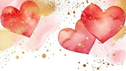 Watercolor Hearts: A Romantic Valentine's Day Design