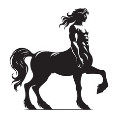 Enchanted forest Centaur silhouette bringing mythology to life - Centaur illustration - Centaur vector - mythical creature silhouette
