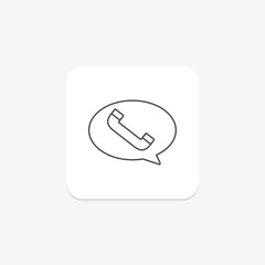 Call thinline icon, vector, pixel perfect, illustrator file